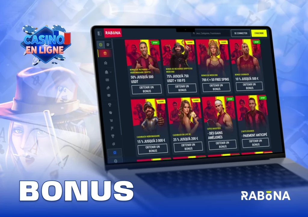 Bonus exclusifs et promotions spéciales disponibles sur Rabona Casino
