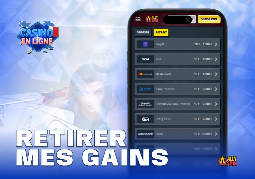Instructions pour retirer ses gains en toute sécurité