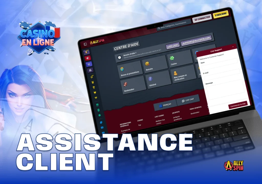 Services d’assistance client fiables et rapides offerts par Casino