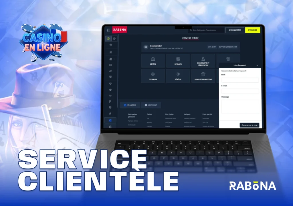 Assistance client professionnelle et disponible 24/7 pour joueurs français