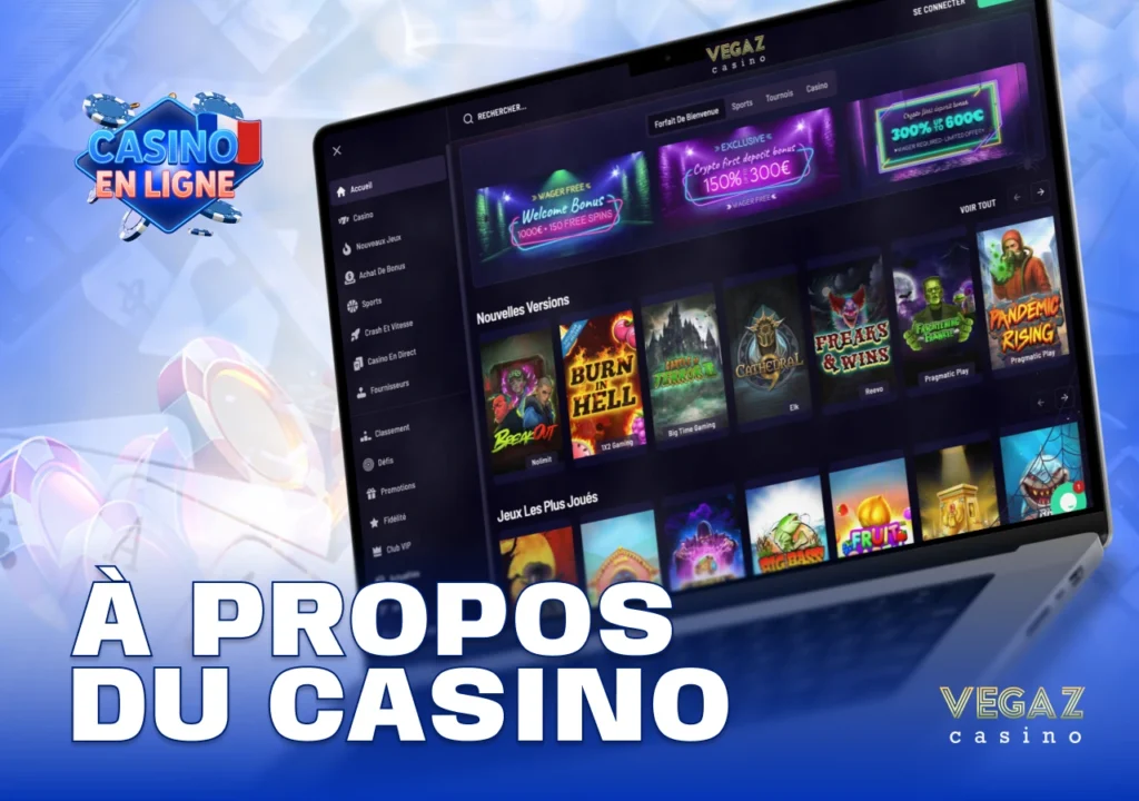 Présentation du casino en ligne Vegaz avec aperçu des services, sécurité et interface utilisateur