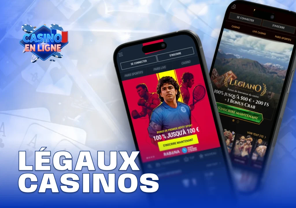 Interface d’un casino en ligne affichant la licence légale française