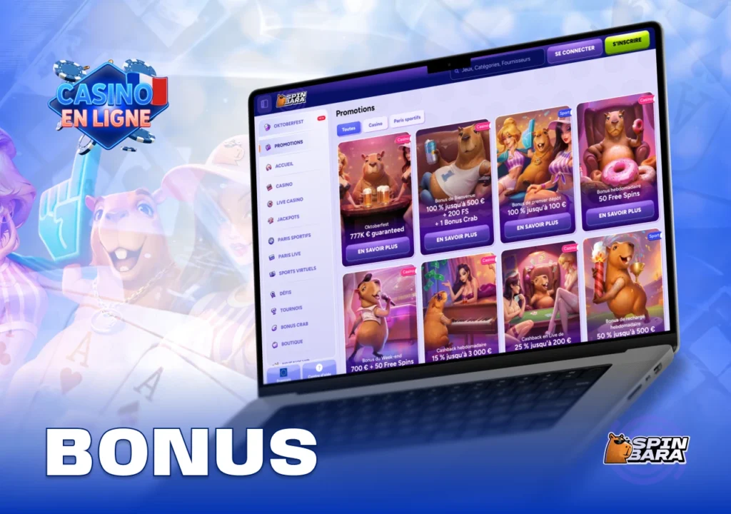Offres promotionnelles et bonus de bienvenue disponibles sur Spinbara pour maximiser vos gains