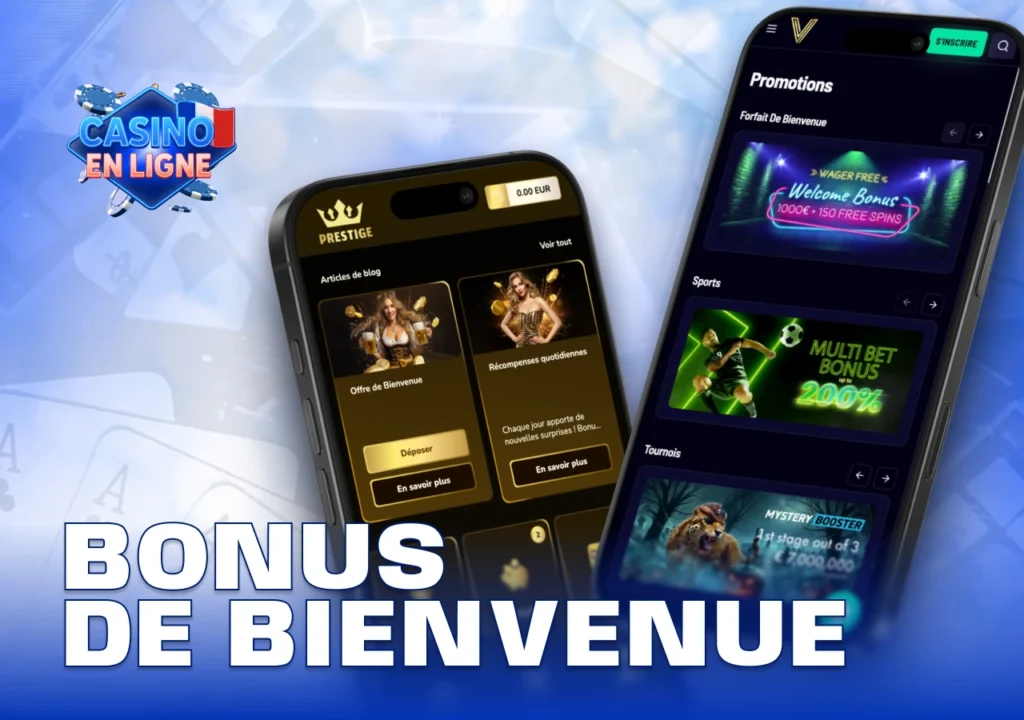 Bonus de bienvenue offrant crédits supplémentaires et tours gratuits pour nouveaux joueurs sur casinos en ligne