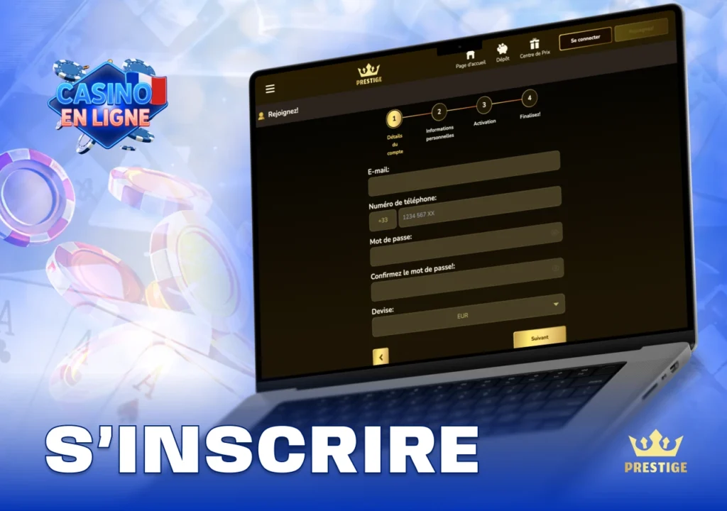 Processus d’inscription avec vérification d’identité et activation du compte joueur sur la plateforme