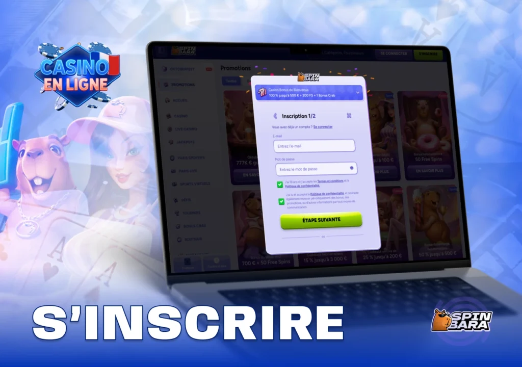 Ătapes simples pour crĂ©er un compte joueur et commencer Ă jouer sur Spinbara Casino