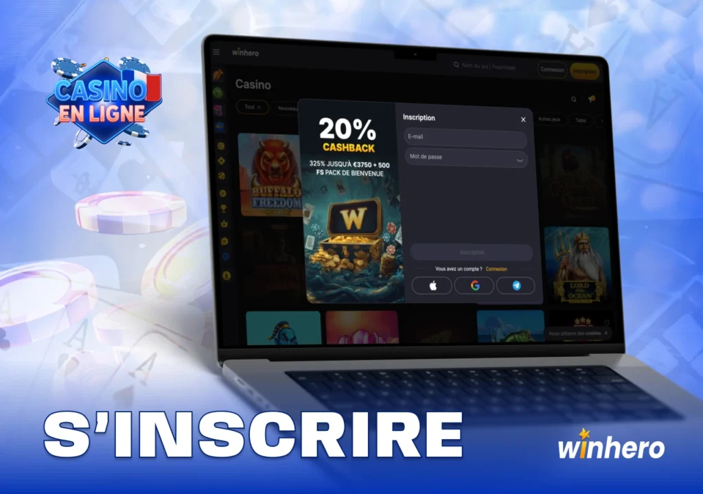 Processus d’inscription simple avec création de compte sécurisé et validation rapide pour accéder au casino