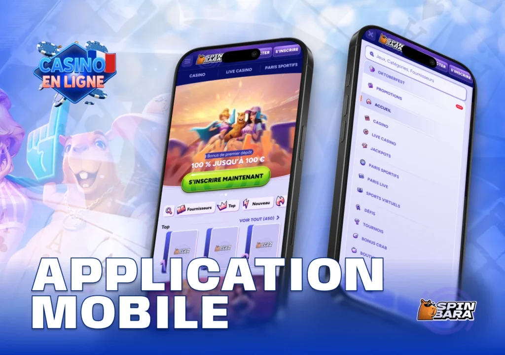 Application mobile Spinbara â jouez aux meilleurs jeux de casino sur Android et iOS