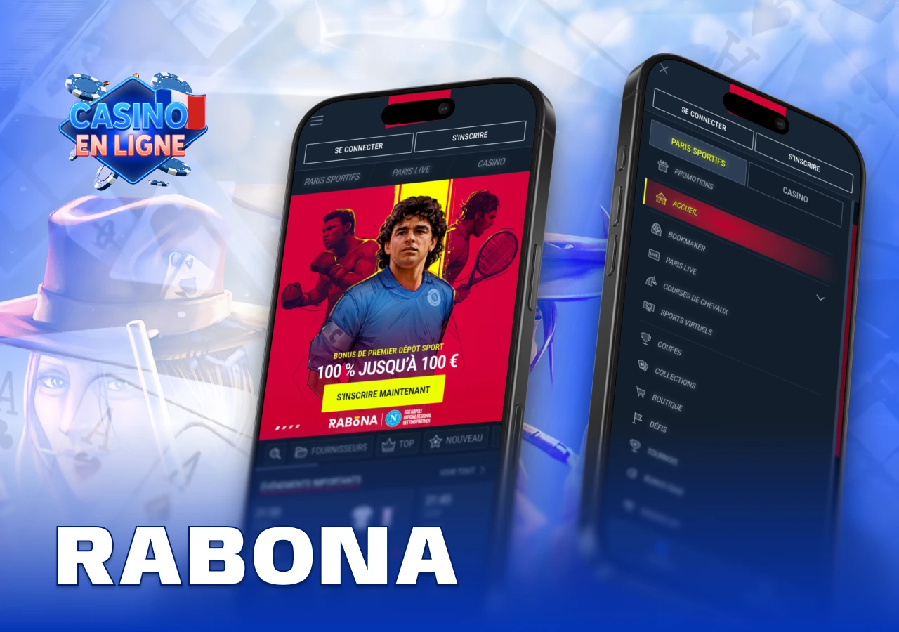 Tableaux de paris et jeux en ligne sur Rabona, casino légal en France
