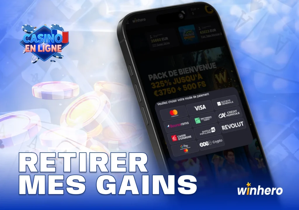 Retrait des gains sur Winhero avec transferts vérifiés, délais rapides et sécurité renforcée des paiements