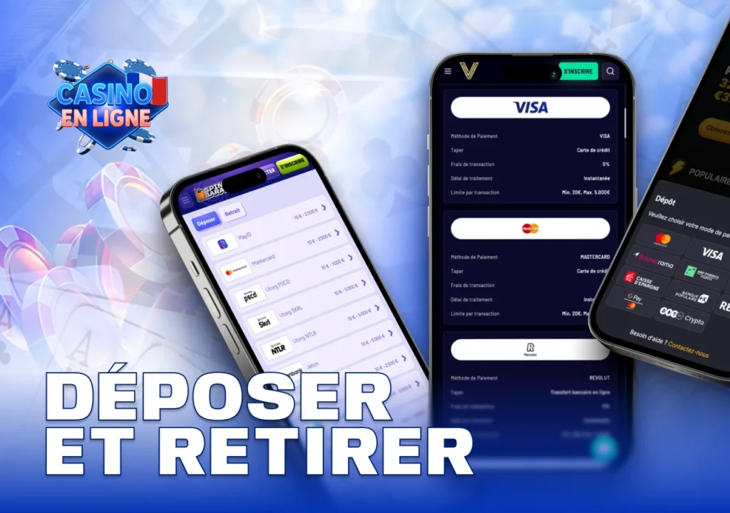 Méthodes de dépôt et de retrait les plus fiables sur les applications de casino disponibles en France