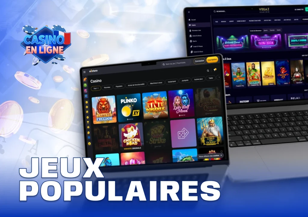 Présentation des jeux de casino les plus appréciés en France : roulette, machines à sous et blackjack