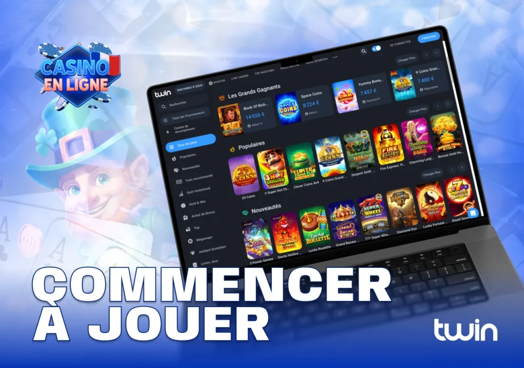 Présentation des premières étapes sur la plateforme : création de compte, dépôt initial et accès aux jeux