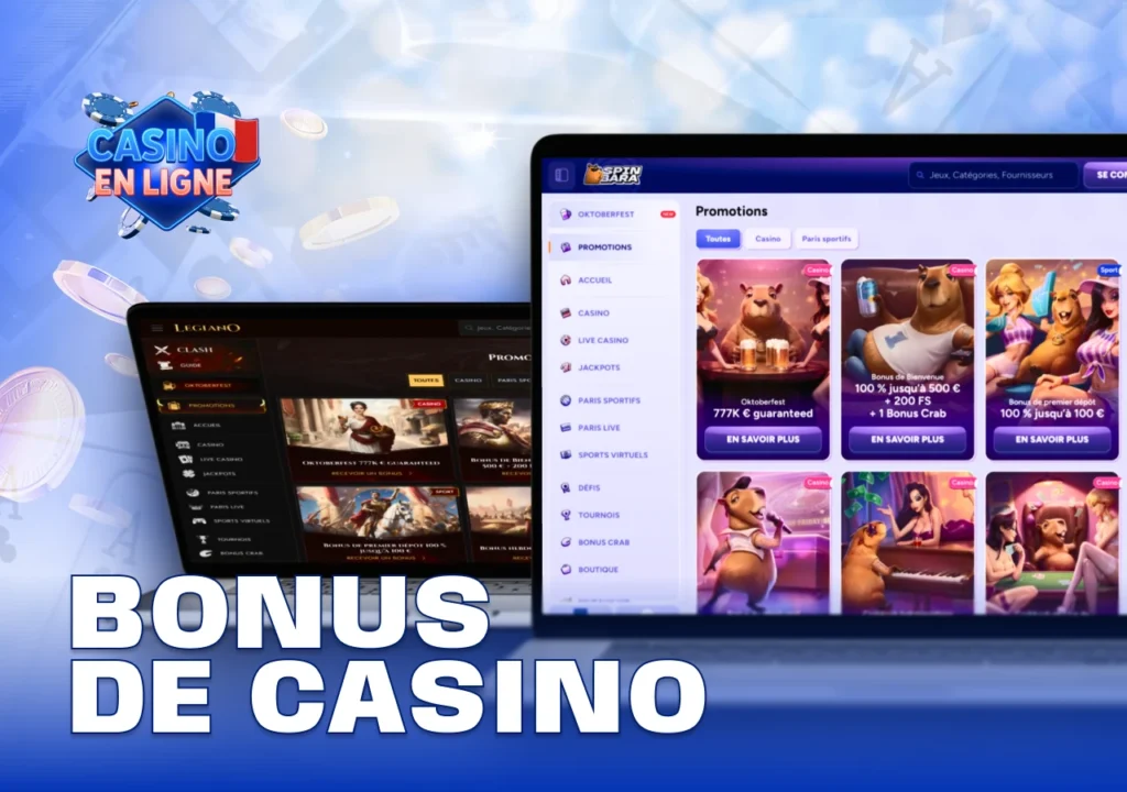 Explication des différents types de bonus disponibles dans les casinos français avec conditions principales