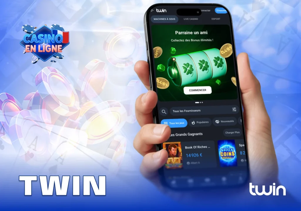 Application Twin Casino avec interface fluide, paiements fiables et options de jeu mobile avancées